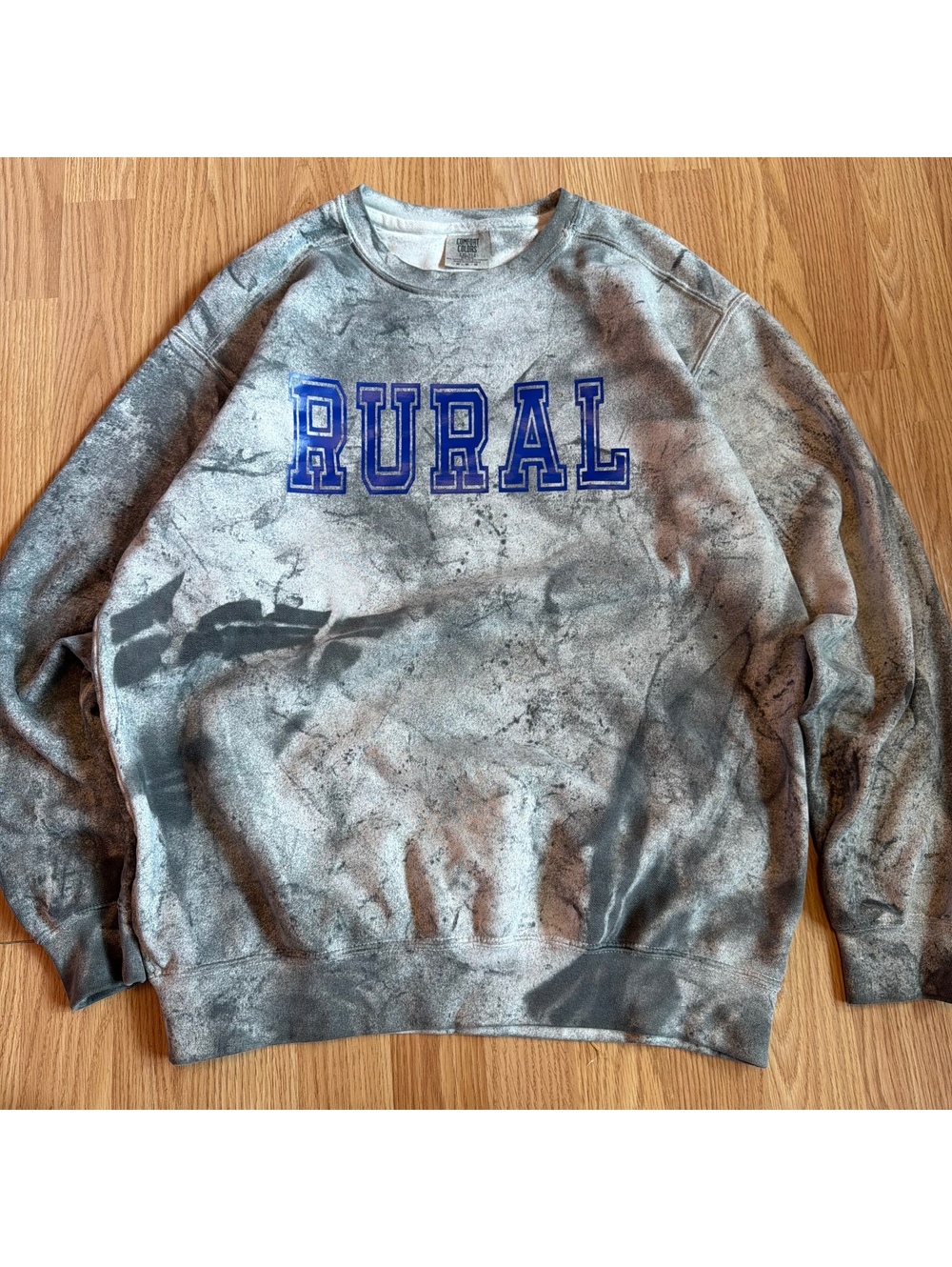Comfort Colors Crewneck Acid Washed Grey Rural Farmer Country Size Medium